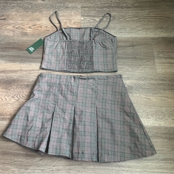 Wild Fable Plaid Pleated Top and Skort Set - Picture 3 of 7